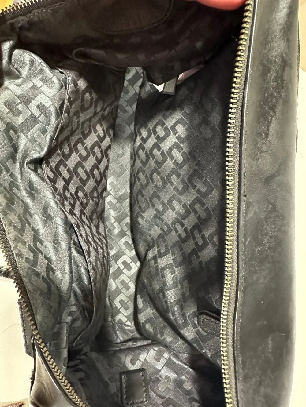 Diane von Furstenberg Drew Black Leopard Haircalf Leather Satchel Bag DVF Purse